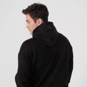 츄바스코 MHD172 Small weed Hoodie BLACK 멀티 219518_이미지