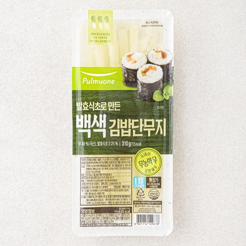 풀무원  발효식초로 만든 무농약 무 백색 김밥 단무지 310g