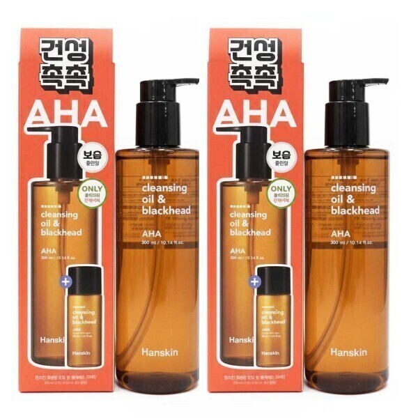 한스킨 클렌징오일 앤 블랙헤드 AHA 300ml (2개)_이미지