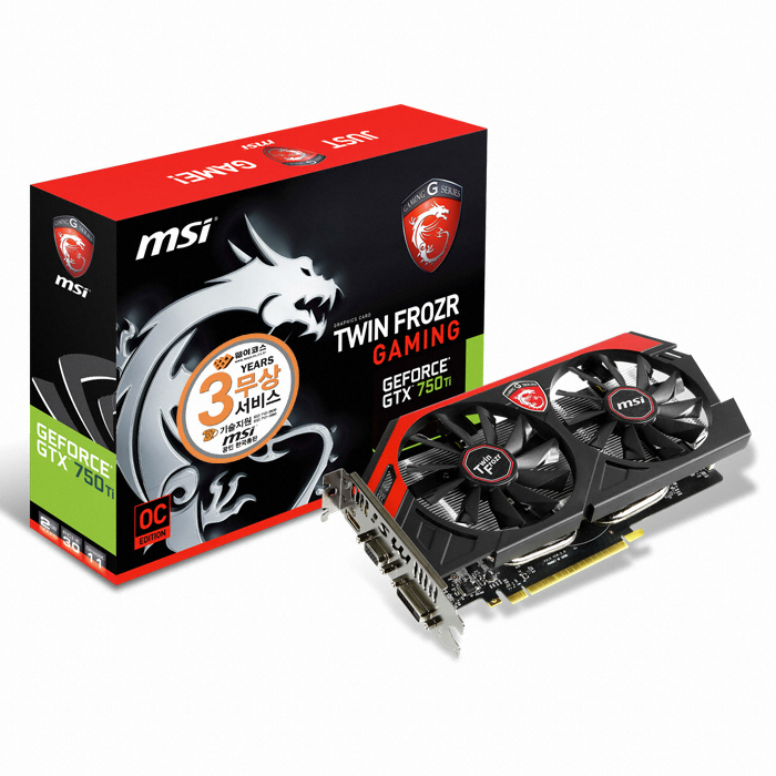 MSI 지포스 GTX750 Ti OC D5 2GB 트윈 프로져 4 게이밍