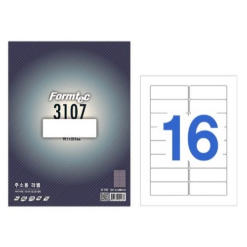 폼텍 주소용 라벨 3107 (200매)