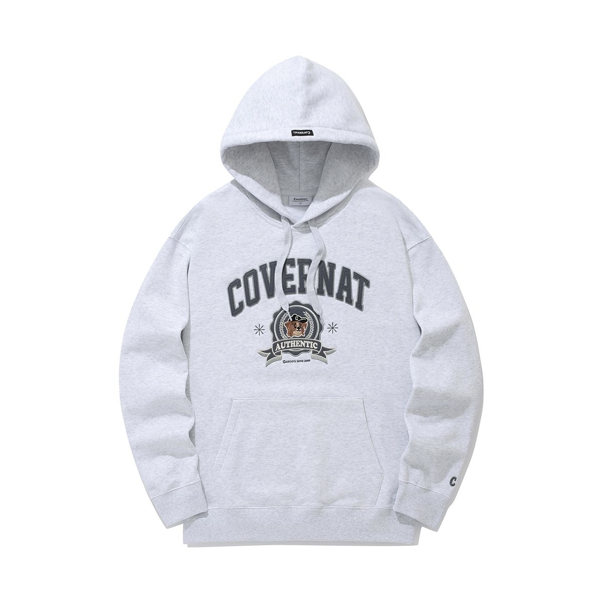 커버낫 COVERNAT 보더콜리 엠블럼 후디 헤더 그레이 CO2401HD07HG 594371