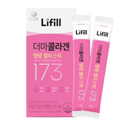 농심 라이필 라이필 더마콜라겐 탱탱 젤리 스틱 12포 (2개)_이미지