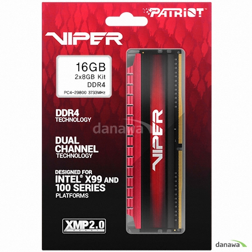 PATRIOT DDR4-3733 CL17 VIPER4 패키지 (16GB(8Gx2))_이미지