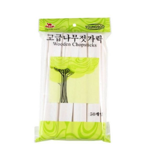 용주 블룸엣홈 일회용 자작나무 젓가락 종이 50개 (1팩(50개))_이미지