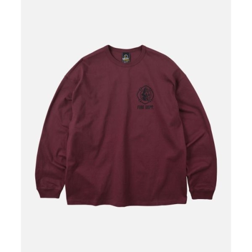 프리즘웍스 FIRE D이피티 L/S TEE _ BURGUNDY 1014366_이미지