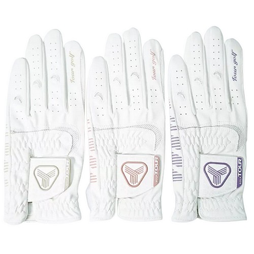 투어골프 파워그립 화이트 여성용 골프장갑 TGW-10 (1개)_이미지