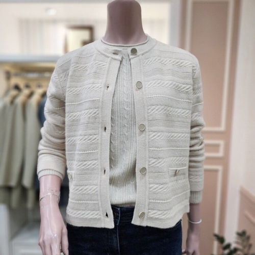 BCBG 블럭 체인 가디건 B4A1K1051_DG