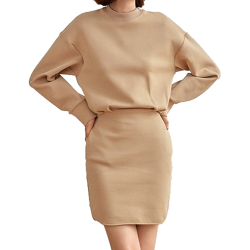 ������ ���̿��̾��̿� Wool roundneck sweatshirt dress