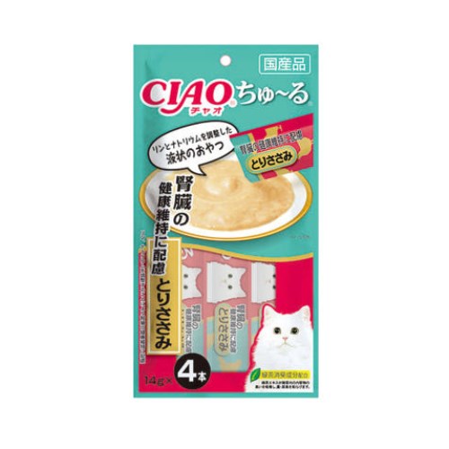 이나바 캣 챠오츄르 신장건강케어 닭가슴살 SC-175 56g (14g x 4p) (1개)_이미지