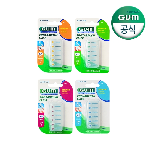 검 625 항균 치과 치간칫솔 리필 6p 6개