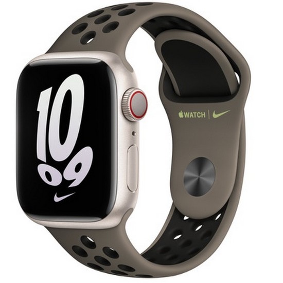 APPLE 워치 나이키 스포츠 밴드 (올리브 그레이/블랙) (42mm/44mm/45mm)_이미지