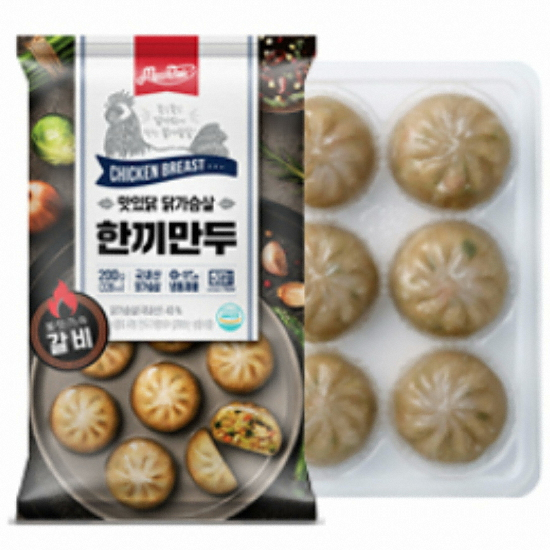 맛있닭 닭가슴살 한끼만두 갈비 200g (25개)