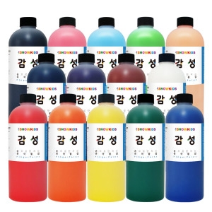 스노우키즈 엄마표미술 감성물감1000ml 대용량 유아물감 물감놀이