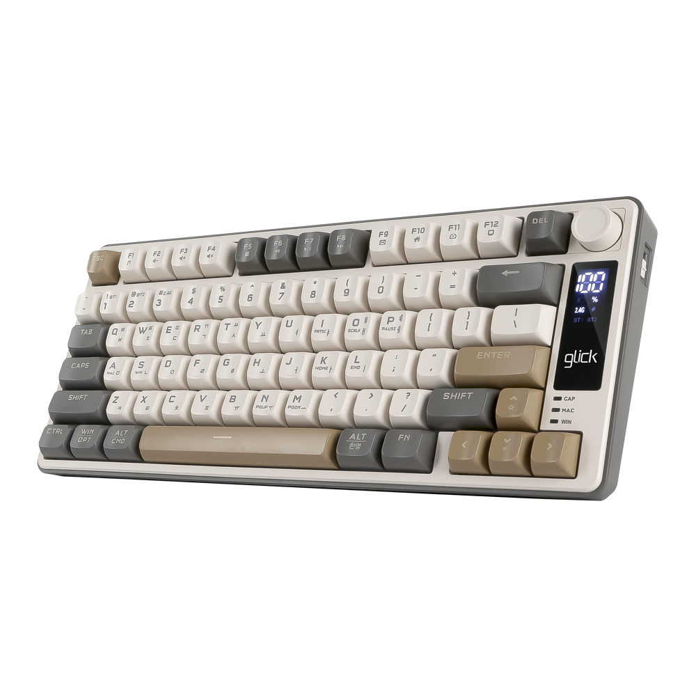 지클릭커 OFFICEPRO WK50 사일런스 M RGB 무소음 방수 무선 블루투스 78 (Cappuccino khaki)_이미지