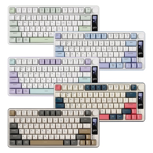 지클릭커 OFFICEPRO WK50 사일런스 M RGB 무소음 방수 무선 블루투스 78 (Cappuccino khaki)