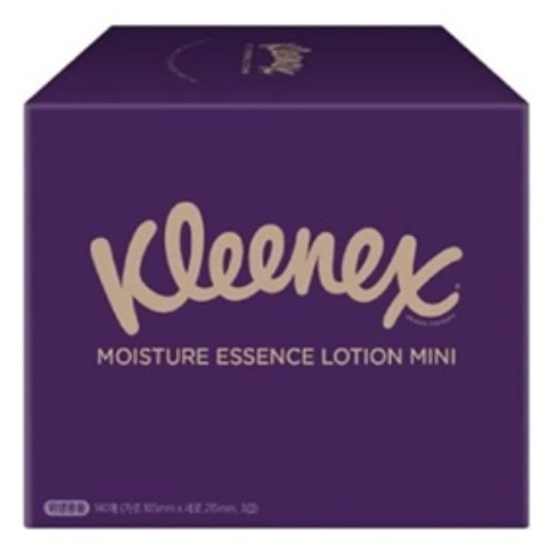 크리넥스 보습 에센스 로션 미니 미용티슈 140매 (8입)
