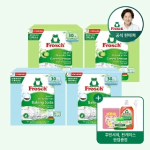 프로쉬 식기세척기세제 그린레몬 30개입 + 베이킹소다 30개입 (2세트)_이미지