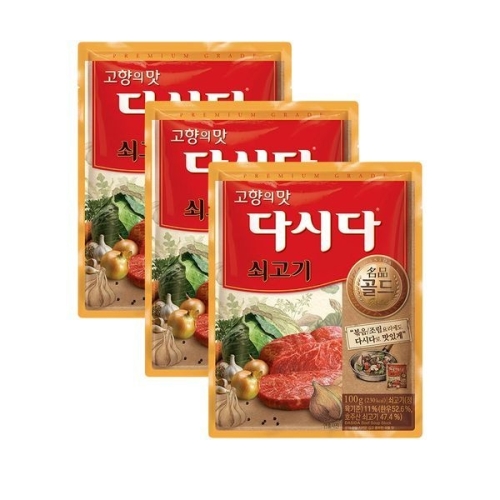  백설 다시다 명품 골드 쇠고기 100g [3개]