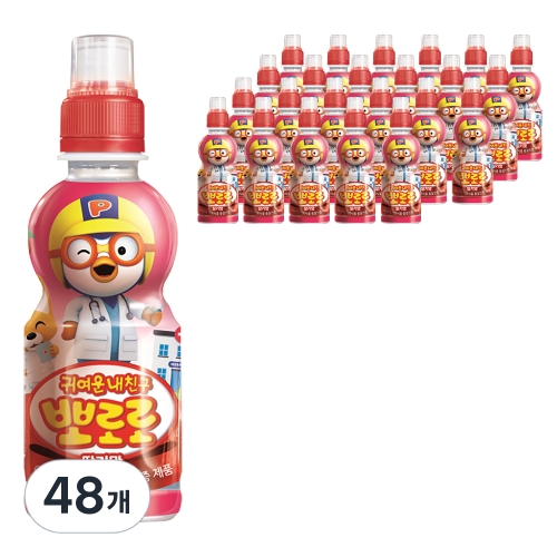 팔도 뽀로로 딸기맛 235ml (48개)