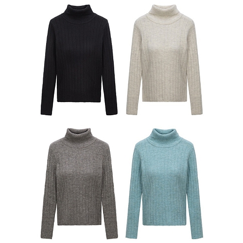 더엣지 울 혼방 윈터 터틀넥 니트 4종_이미지