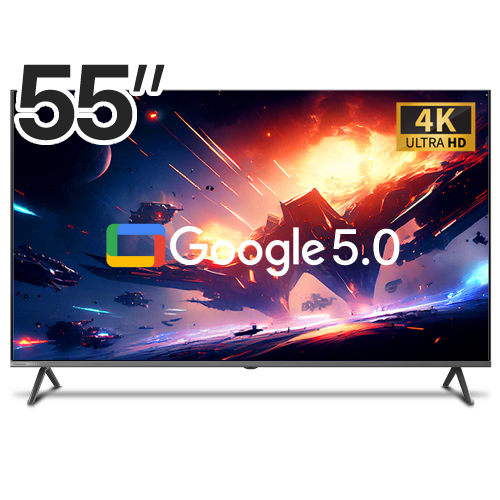창홍  스마트TV 4K U55M9 120Hz 구글 5.0 안드로이드 14 (스탠드)