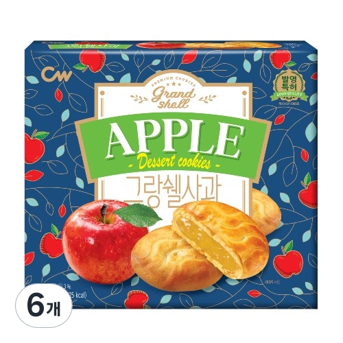청우식품 그랑쉘 사과 195g (6개)