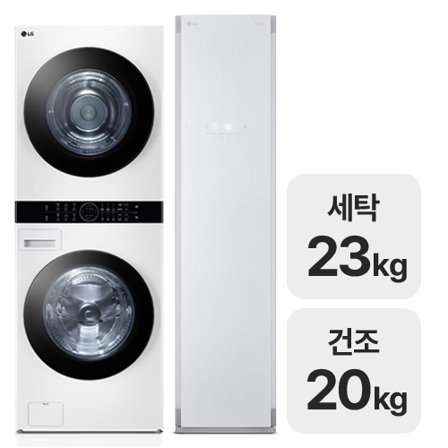 LG전자 트롬 오브제컬렉션 워시타워 W20WANQ + 스타일러 S3WGM_이미지