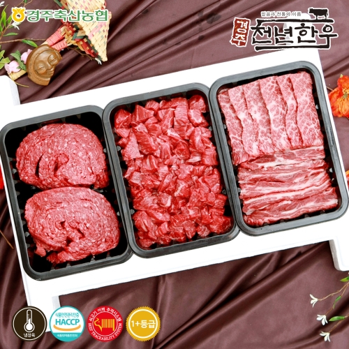 경주축협 경주천년한우 1+등급 갈비살 500g [1개]