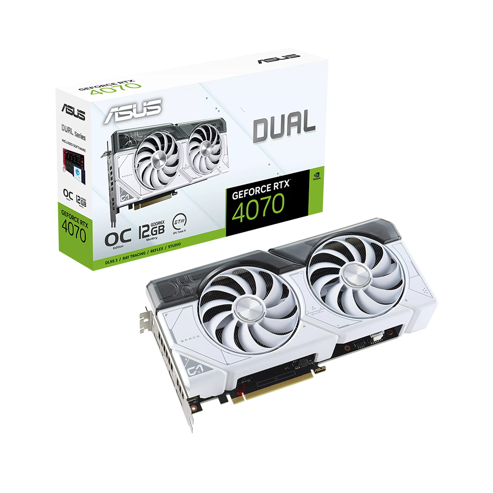 ASUS DUAL 지포스 RTX 4070 O12G OC D6X 12GB White 인텍앤컴퍼니_이미지