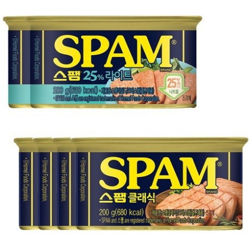 CJ제일제당 스팸 클래식 200g x4+스팸 25라이트 x2_이미지