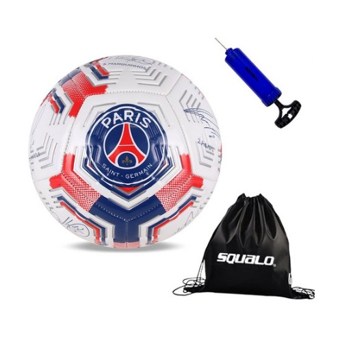 파리생제르망 엠보 싸인 축구공 SE-02 + SQUALO 공 가방 + 공 펌프 세트