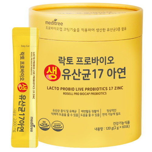 씨너지아이앤티 메디트리 락토프로바이오 생유산균17 아연 60포 (1개)