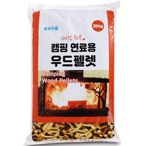 숲속마을 캠핑 연료용 우드펠렛 20kg_이미지