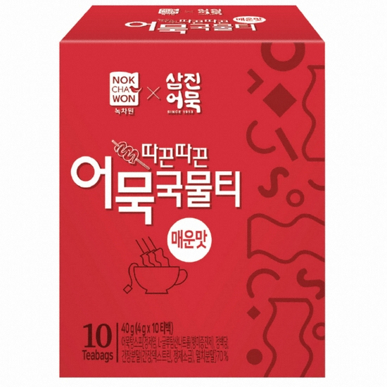 녹차원 삼진어묵 따끈따끈 어묵국물티 매운맛 4g 10티백 (1개)