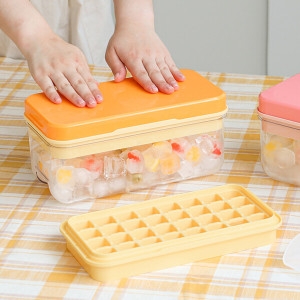 실리콘 푸쉬 얼음 트레이 보관통 2단