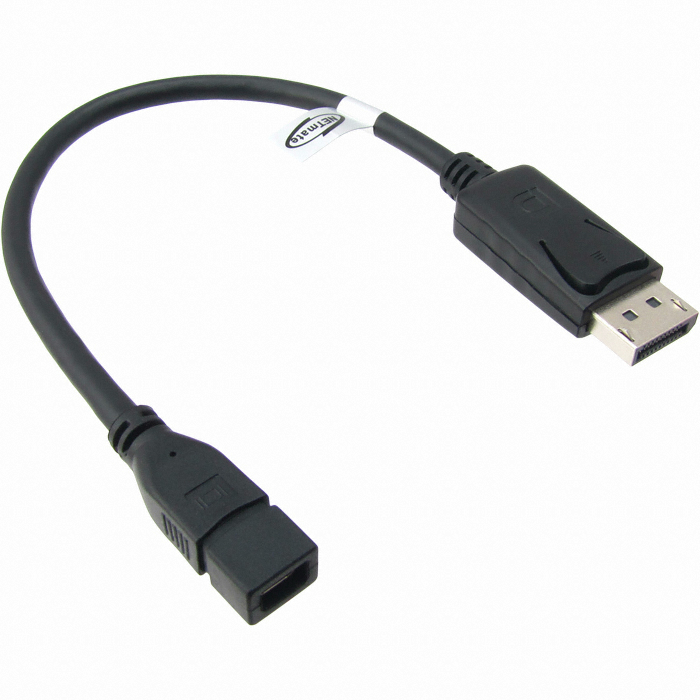 강원전자 NETmate Mini DisplayPort to DisplayPort 케이블 젠더 (NM-DPG01, 0.25m)_이미지