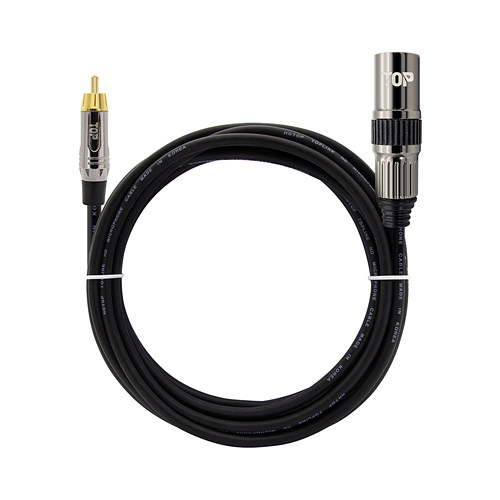 탑라인에이치디 HDTOP RCA to XLR MM 메탈블랙 케이블 (0.5m, HT-TP3161)