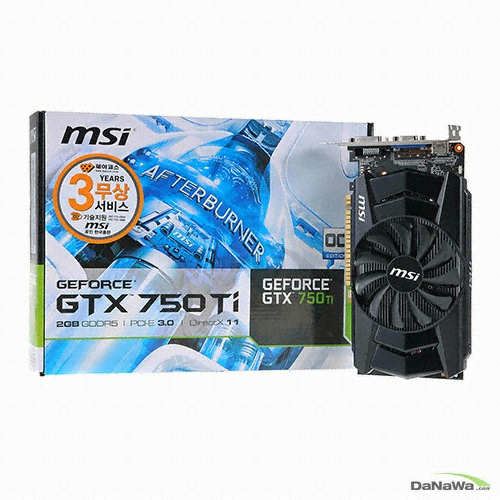 MSI 지포스 GTX750 Ti OC 블랙 아머 D5 2GB_이미지
