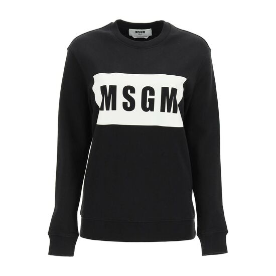 MSGM 박스 로고 스웨트 2000MDM523 200000 (99, 블랙)_이미지