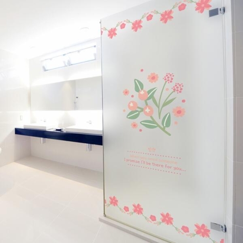 낭만창고 ncdr056플라워라벨A샤워부스유리문시트_P052475534