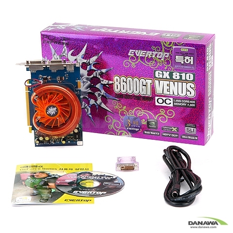 EVERTOP 지포스 8600GT 비너스 OC 1.4ns 256MB GX810_이미지