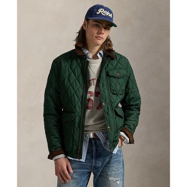 랄프로렌 폴로 폴로 맨즈 Beaton 퀼티드 발수 워터 리펠런트 풀 집업 자켓 베이직 포레스트 11027994