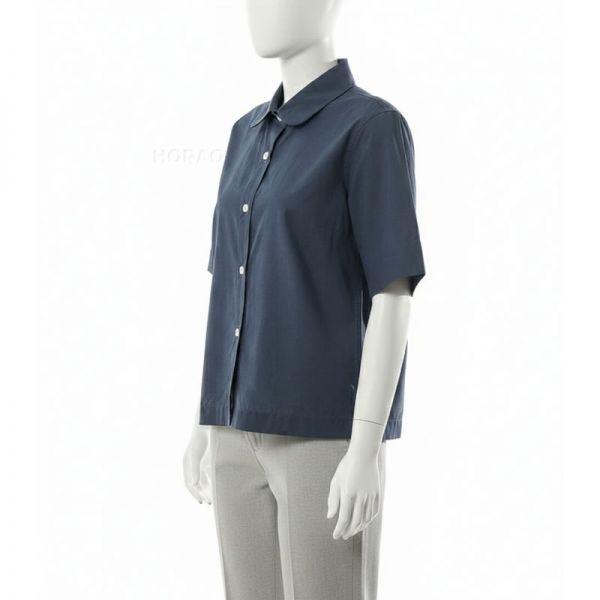 마가렛호웰 SHORT SLEEVE ROUND COLLAR SHIRT WOSH0556S26HMX IND 숏 슬리브 라운드 칼라 셔츠