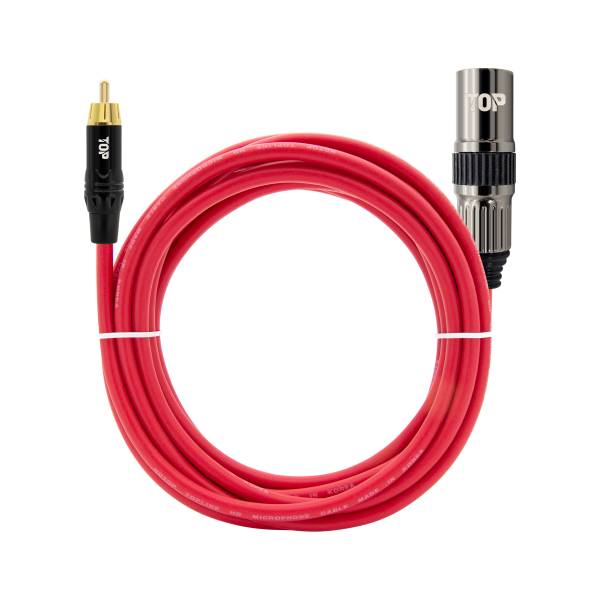 탑라인에이치디 HDTOP RCA to XLR MM 레드 케이블 (3m, HT-TP2168)