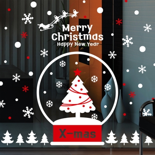 아트박스 낭만창고 cmi293-크리스마스 트리 스노우돔-크리스마스 스티커