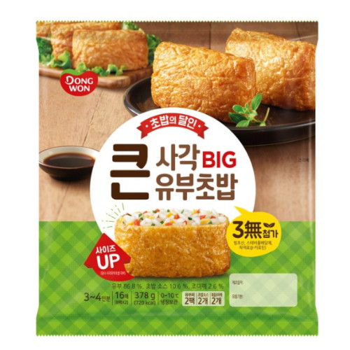 동원F&B 초밥의달인 큰 사각 BIG 유부초밥 378g (2개)_이미지