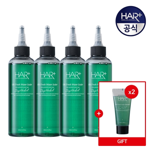 헤어플러스 오프레시 딥 허벌 워터 스케일러 200ml (4개)_이미지