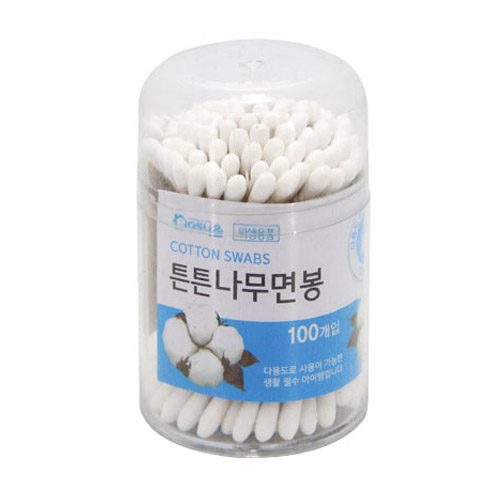 그린비 튼튼 나무 면봉 원통 100개 (1개)_이미지