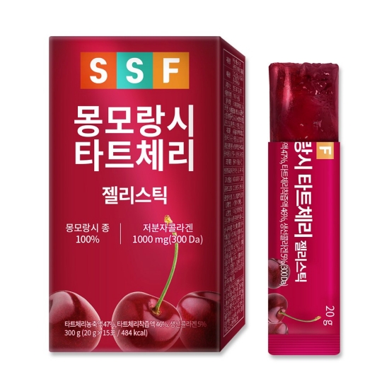 순수식품 몽모랑시 타트체리 젤리스틱 15포 (4개)
